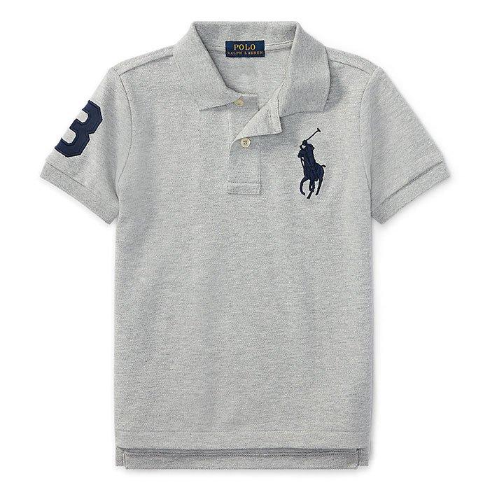 Boys gray polo best sale