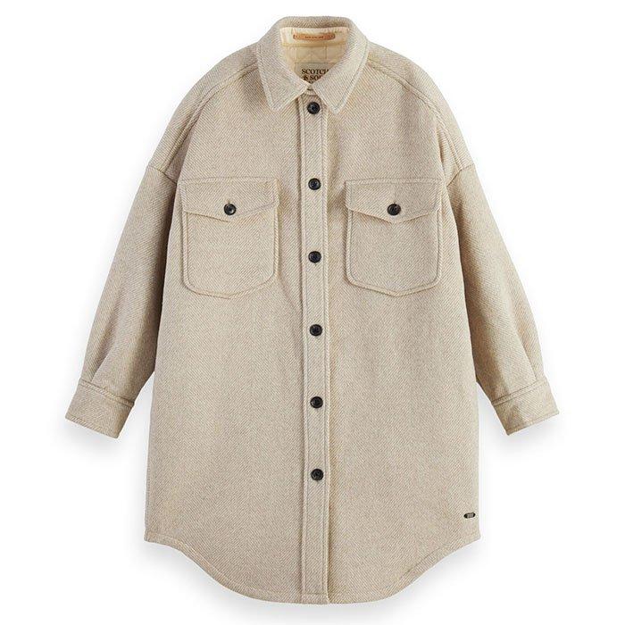 Women's Long Oversized Shirt Jacket | Scotch & Soda | Sporting