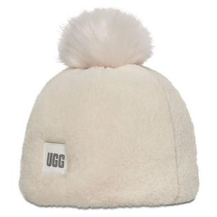 Tuque à pompon en fausse fourrure pour femmes