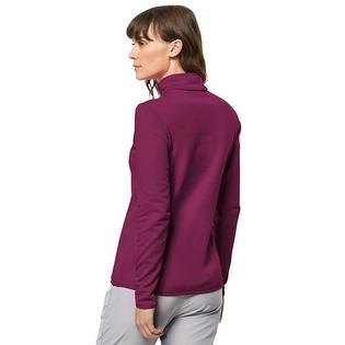 Jack Wolfskin Haut &agrave; demi-glissi&egrave;re en molleton Baiselberg pour femmes