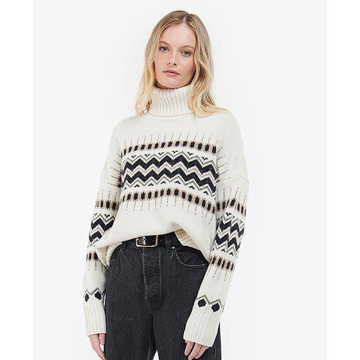 Barbour Women s Nyla Knit Sweater Cream Size 14