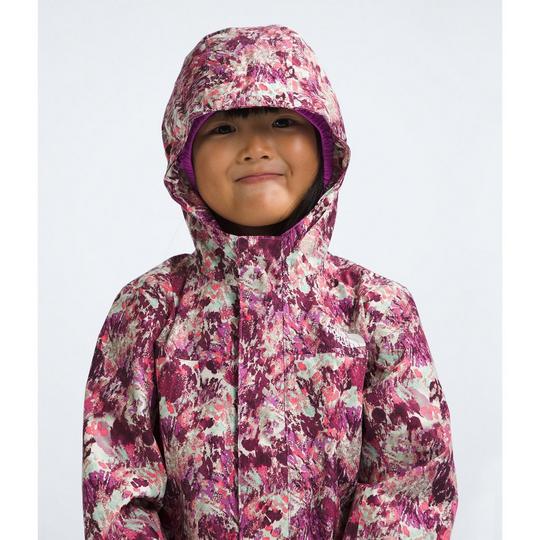 The North Face Antora Rain Jacket Kids 3 Violet Crocus Maze Floral Print