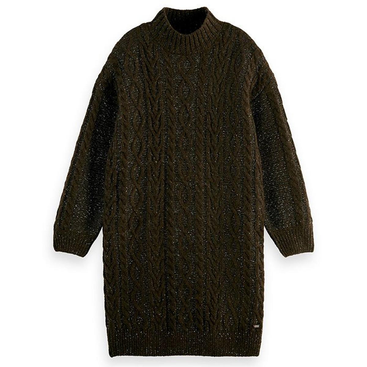 Women's Cable Knit Sweater Mini Dress