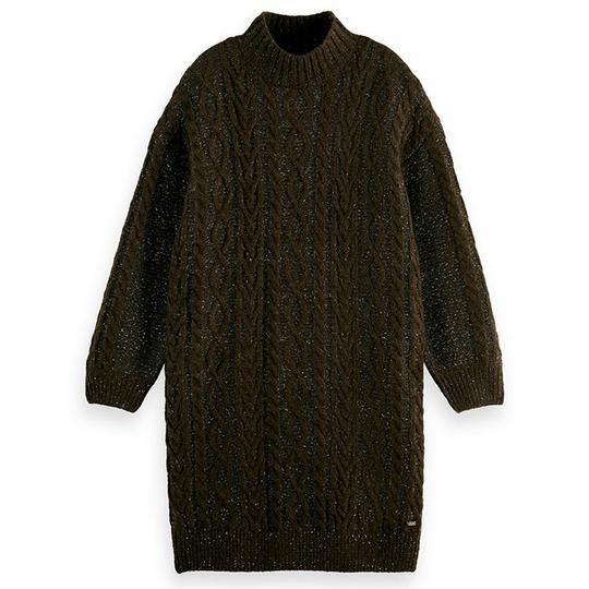 Scotch & Soda Robe courte en maille torsad e pour femmes