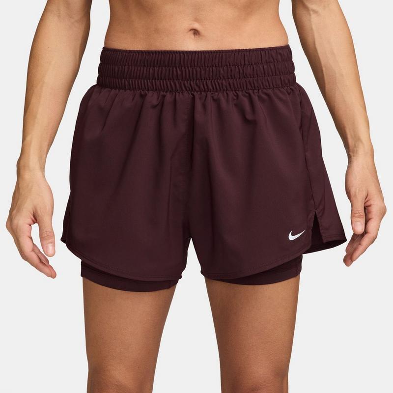 Nike Short 2 en 1 One Dri-FIT &agrave; taille haute 3 po pour femmes