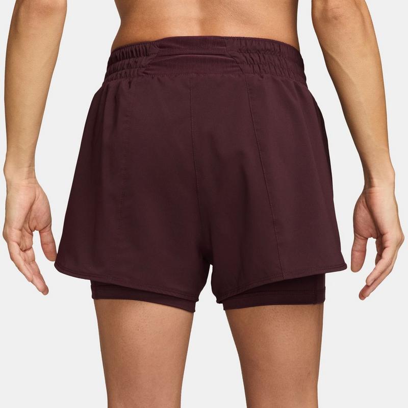 Nike Short 2 en 1 One Dri-FIT &agrave; taille haute 3 po pour femmes