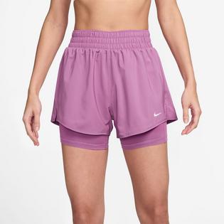 Nike Short 2 en 1 One Dri-FIT &agrave; taille haute 3 po pour femmes