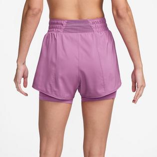 Nike Short 2 en 1 One Dri-FIT &agrave; taille haute 3 po pour femmes