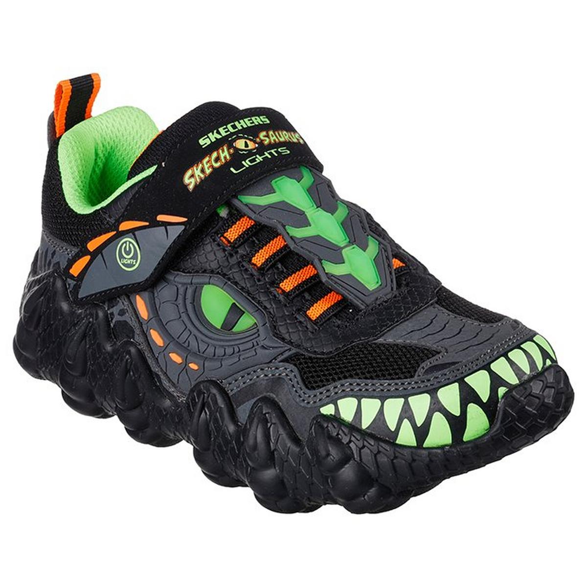 Kids' [11-3] Skech-O-Saurus Lights Dino-Tracker Shoe