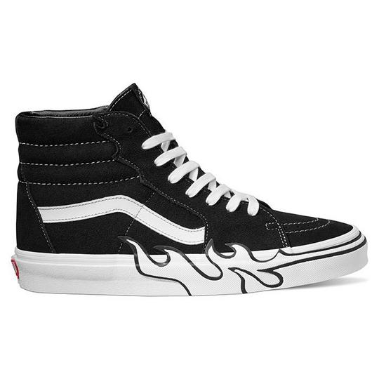 Vans Unisex Suede Sk8 Hi Flame Shoes Black Size 9.5