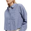 Women s Oversized Cropped Pocket Organic Shirt