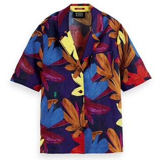 Scotch & Soda Women's Printed Linen Camp Shirt