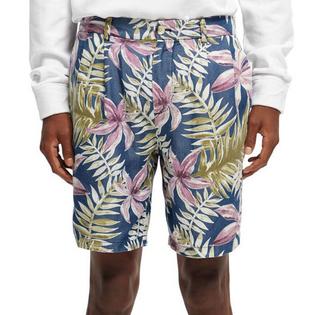 Scotch & Soda Men's Printed Pleated Twill Short