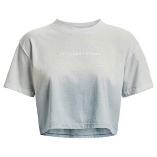 Under Armour Women's Branded Dip-Dye Crop T-Shirt