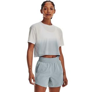 Under Armour Women's Branded Dip-Dye Crop T-Shirt