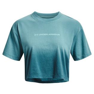 Under Armour Women's Branded Dip-Dye Crop T-Shirt