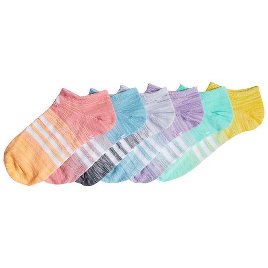 Junior Girls   8-16  Superlite Multi Space-Dye No-Show Sock  6 Pack 