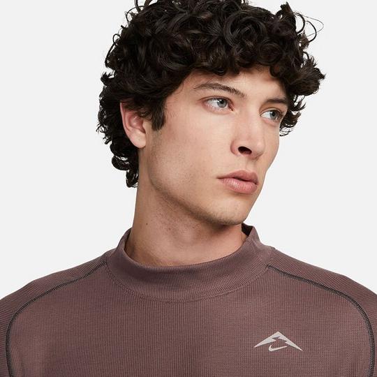 Nike Men s Trail Dri FIT Long Sleeve Running Top Plum Size Large