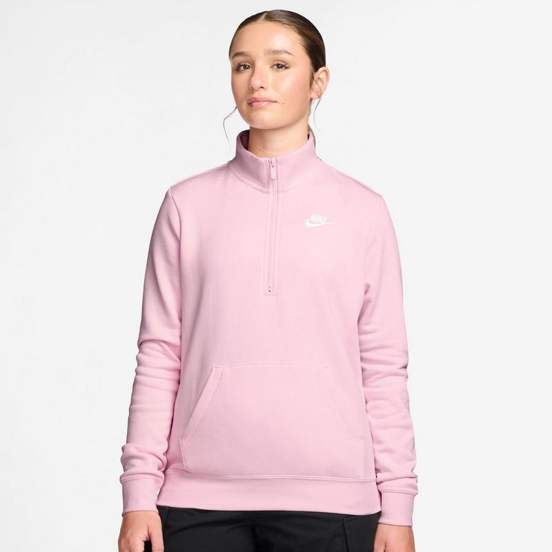 Nike Chandail col ras du cou molletonn&eacute; zipp&eacute; 1/2 Sportswear Club pour femmes