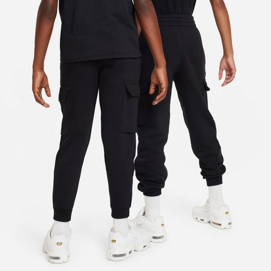 Black fleece cargo pants deals
