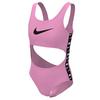 Maillot de bain une pi ce Logo Tape Cut-Out pour filles juniors  7-16 