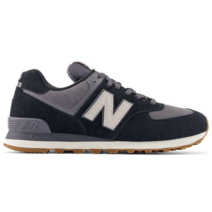 New Balance Unisex 574 Black Grey Size 5.5