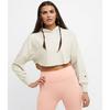 Women s Reverse Weave  French Terry Crop Curve Hem Hoodie