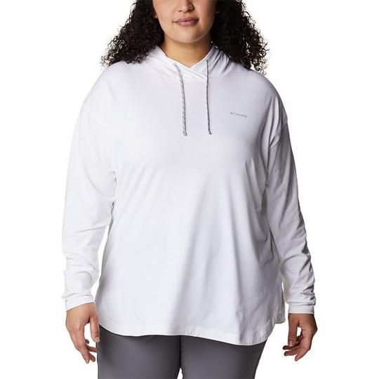 Women s Sun Trek  Hooded Pullover Top  Plus Size 