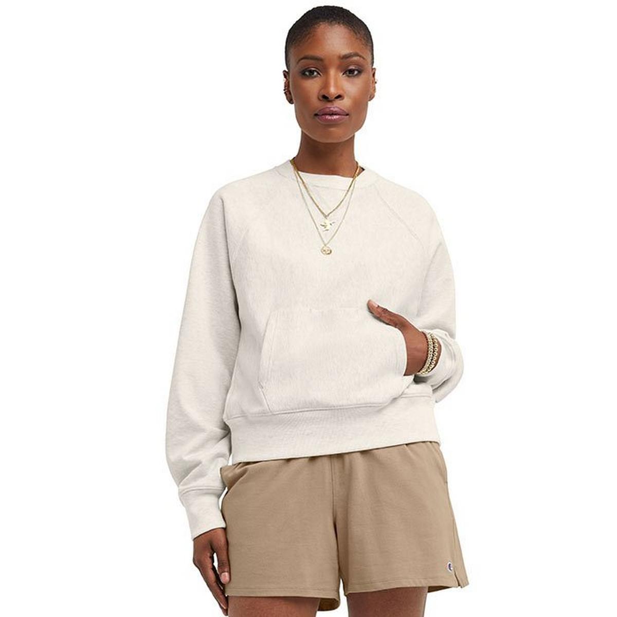 Women's Reverse Weave® French Terry Crew Pocket Sweatshirt
