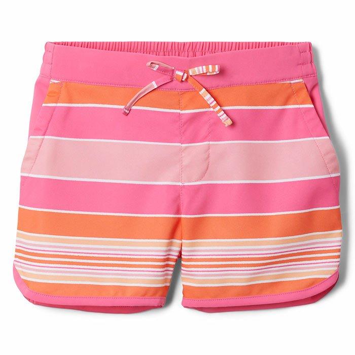 Columbia Girls' Sandy Shores Board Shorts - Berry Jam Geo Elements L