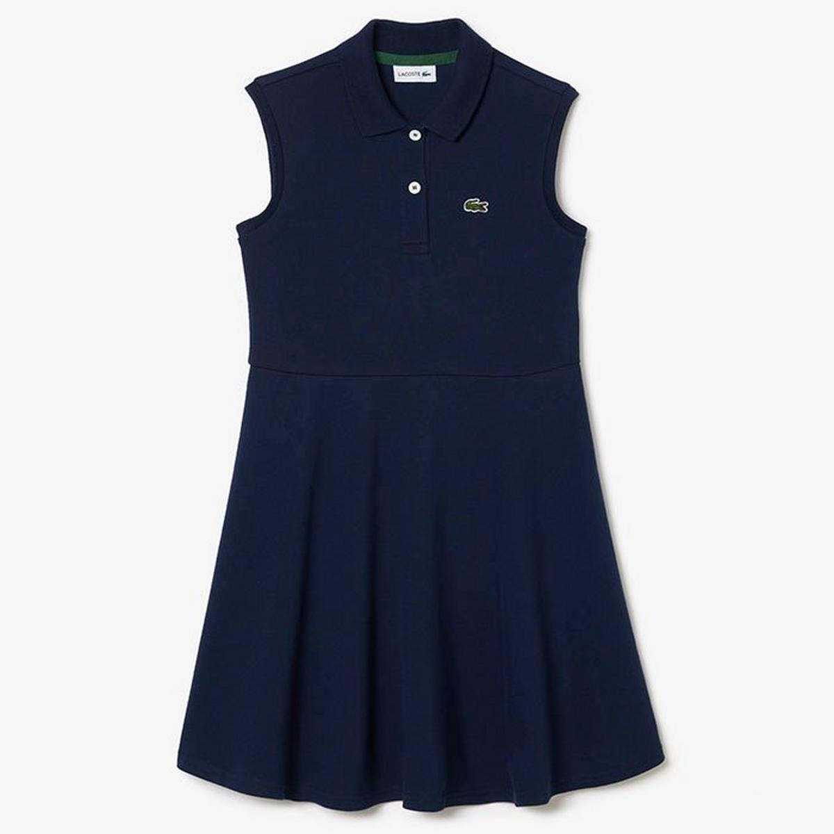 Junior Girls' [10-14] Fit-and-Flare Stretch Pique Polo Dress