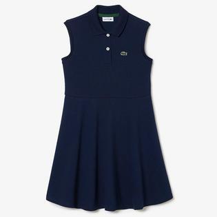 Junior Girls' [10-14] Fit-and-Flare Stretch Pique Polo Dress