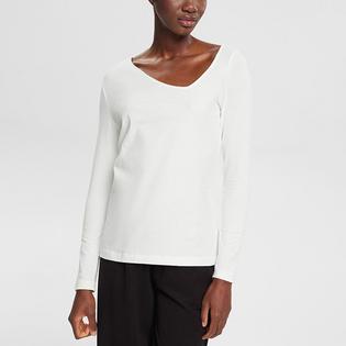 Esprit Haut &agrave; manches longues asym&eacute;trique pour femmes
