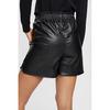 Short   taille haute en similicuir pour femmes