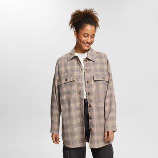 Veste-chemise à carreaux pour femmes