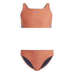 adidas Maillot de bain deux pi&egrave;ces &agrave; trois bandes pour filles juniors [8-16]