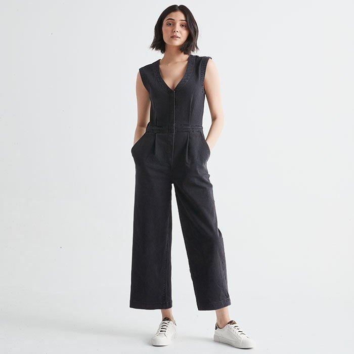 Black pantsuit jumper best sale