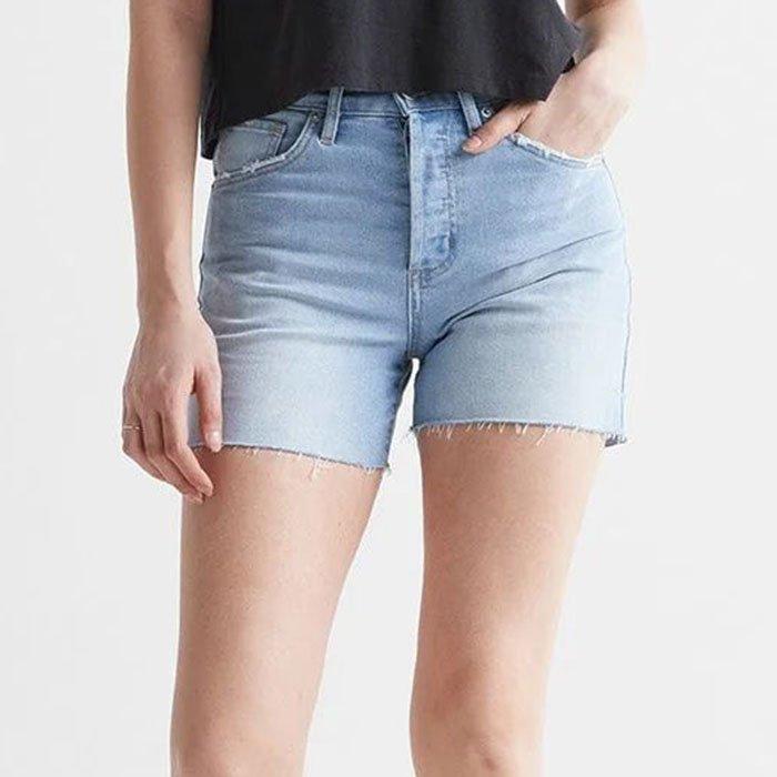 Blue jean shorts womens hotsell