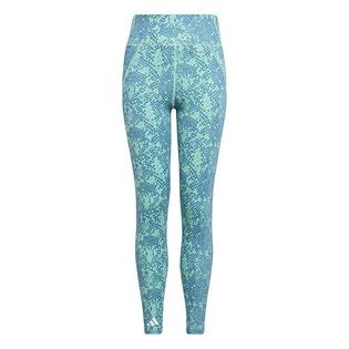 adidas Junior Girls' [8-16] AEROREADY Animal Print Optime 7/8 High Rise Pocket Legging