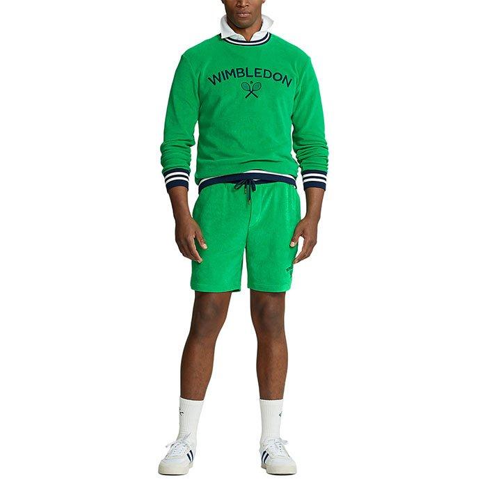 Polo Ralph Lauren | Men's Wimbledon Terry Shorts, Green, Size Small
