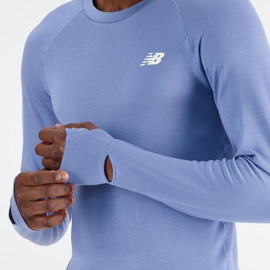 New Balance Men s Q Speed 1NTRO Long Sleeve Mercury Blue Large