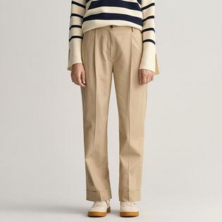 GANT Women's Relaxed Fit Turn-Up Chino Pant