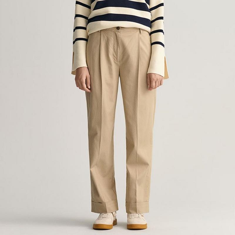 GANT Pantalon chino Turn-Up &agrave; coupe d&eacute;contract&eacute;e pour femmes