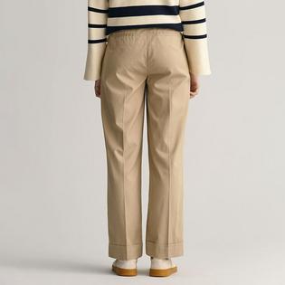 GANT Women's Relaxed Fit Turn-Up Chino Pant