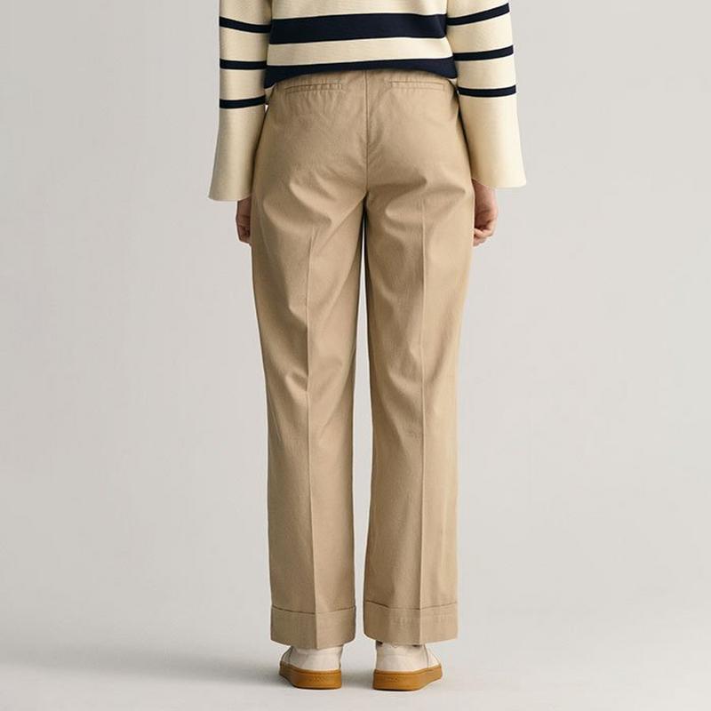 GANT Pantalon chino Turn-Up &agrave; coupe d&eacute;contract&eacute;e pour femmes