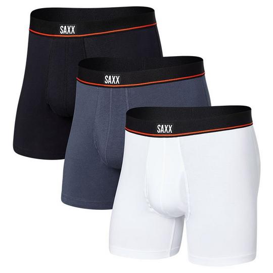 Saxx Men s Non-Stop Stretch Cotton Boxer Brief  3 Pack 