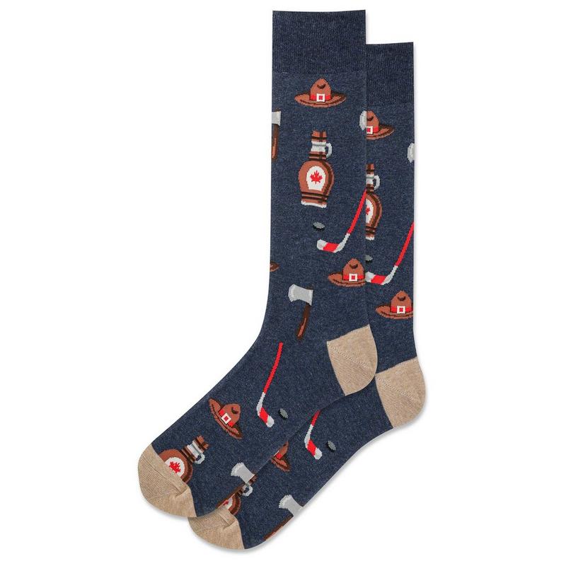 Hot Sox Chaussettes mi-mollet Canada pour hommes