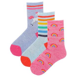 Hot Sox Juniors' Unicorn Rainbow Sock (3 Pack)