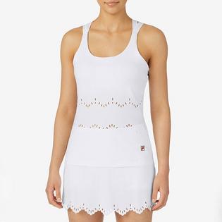 Fila Women's Tennis Essentials Laser-Cut Crossback Tank Top