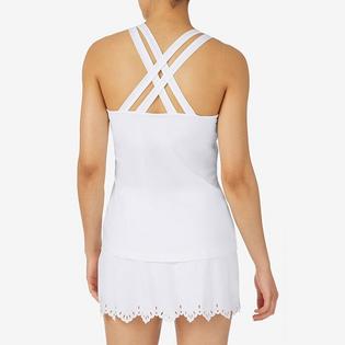 Fila Women's Tennis Essentials Laser-Cut Crossback Tank Top